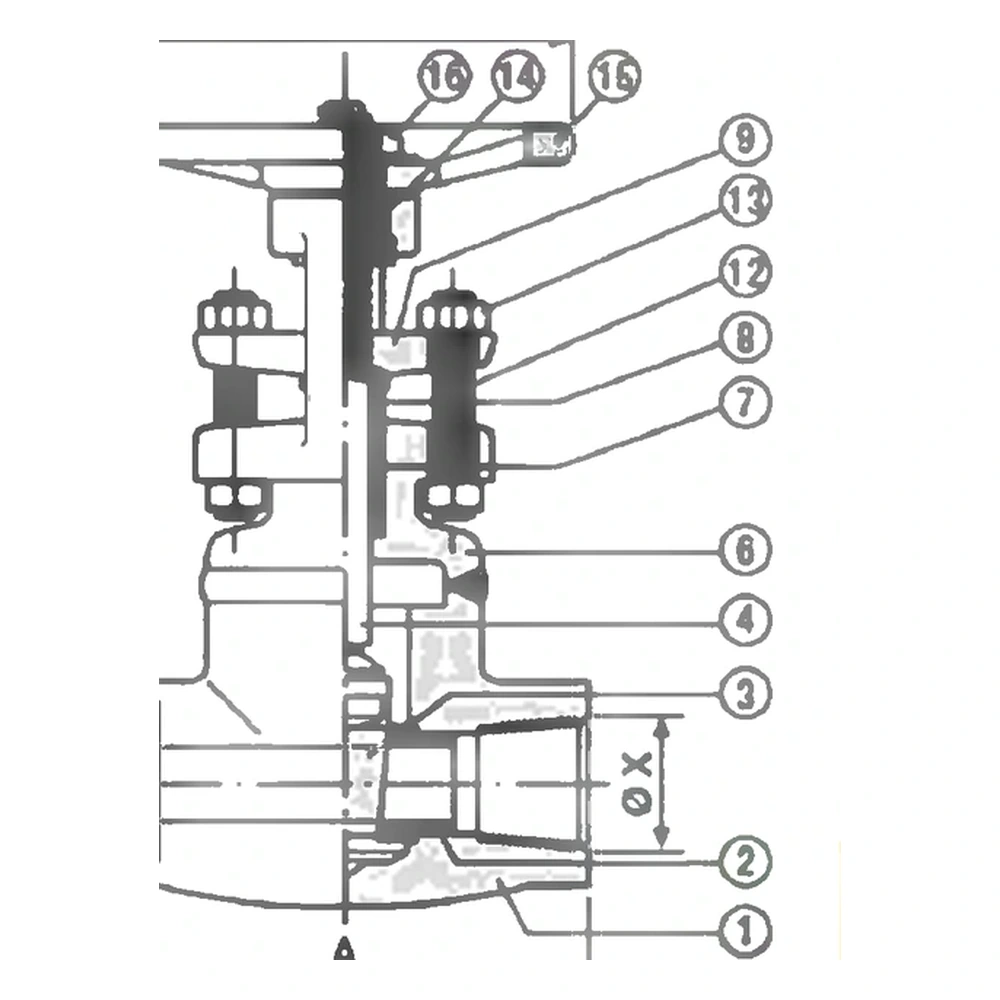 Forged gate, welded bonnet, full port
