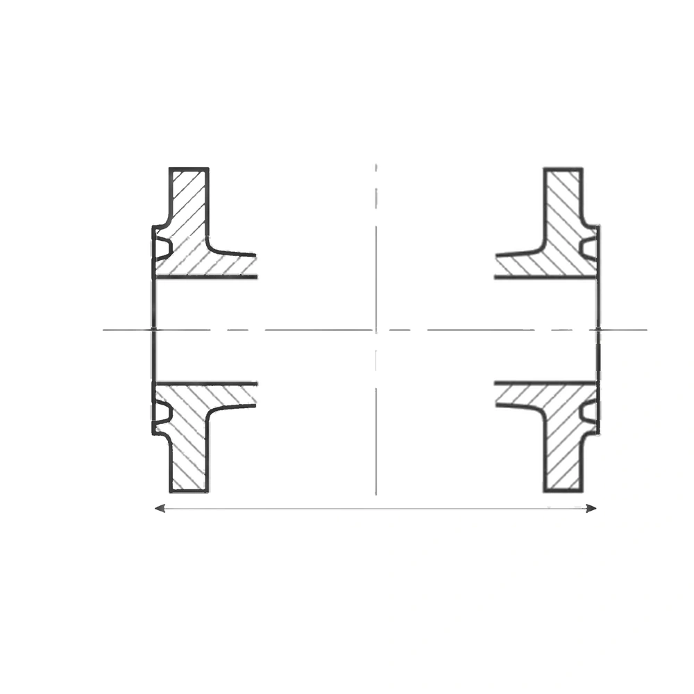 Gate valve with ring-joint flanges