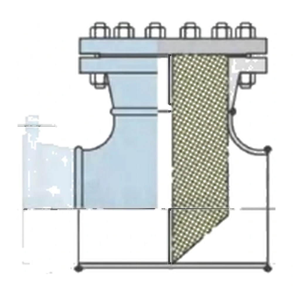 Cast steel T-strainer